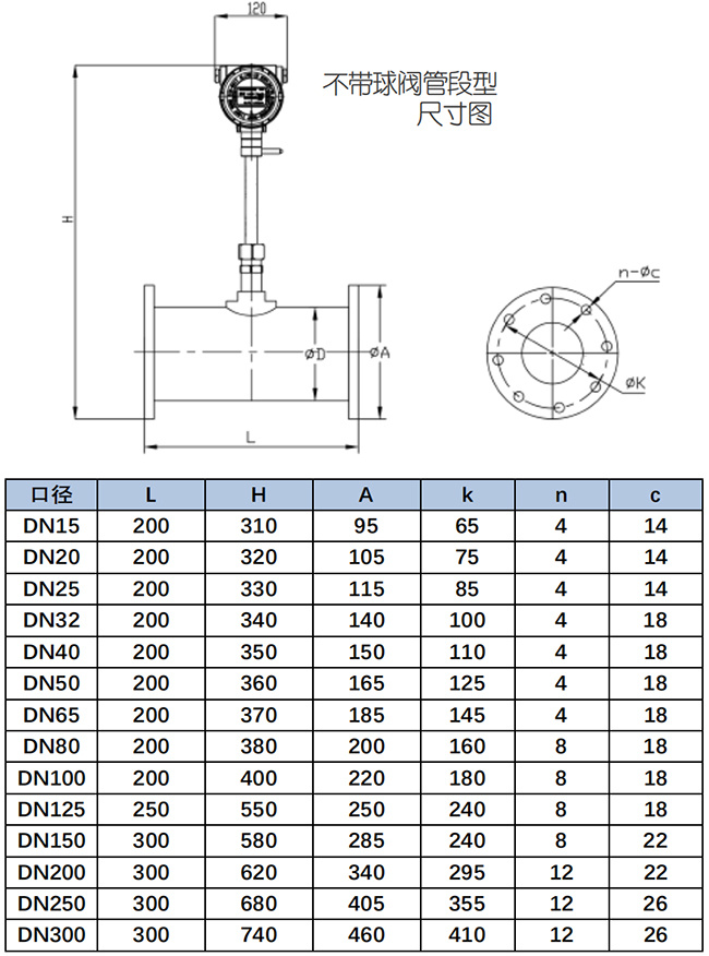帶卡套球閥氧氣流量表尺寸圖